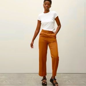 Three Everlane East Pants size 6 burnt orange khaki slate blue